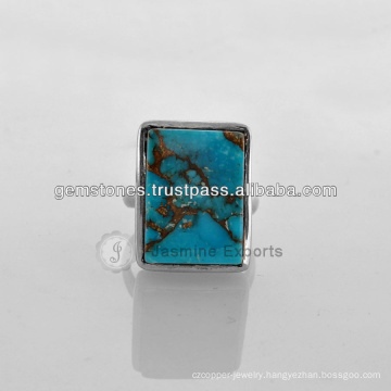 Wholesale 925 Sterling Silver Gemstone Ring Sterling Silver Ring, Handmade Natural Turquoise Gemstone Bezel Ring Manufacturer